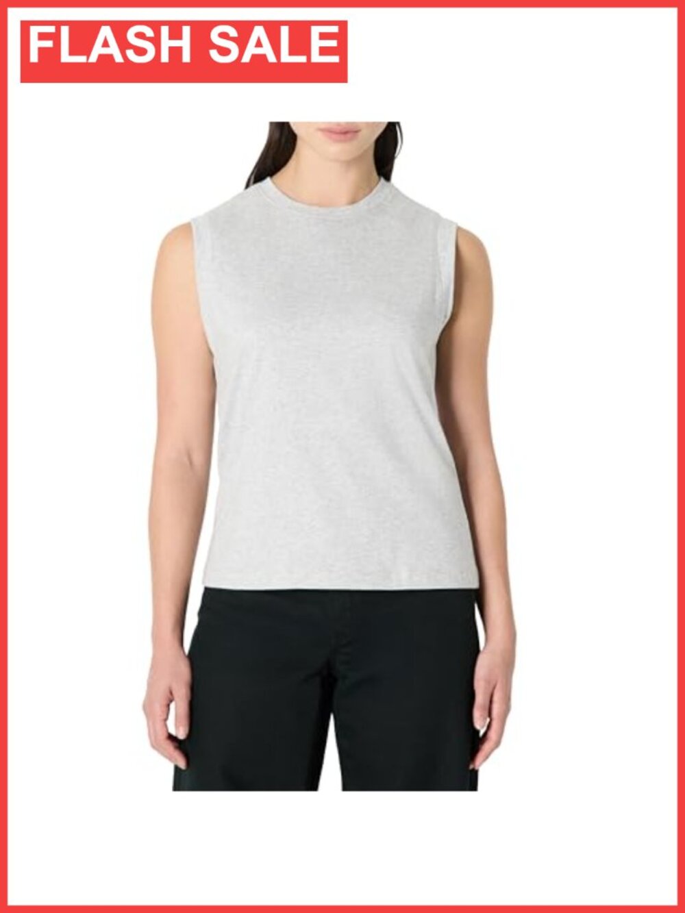 Womens Relaxed Fit Cotton Muscle Tee Ribbed Crew Neck Breathable